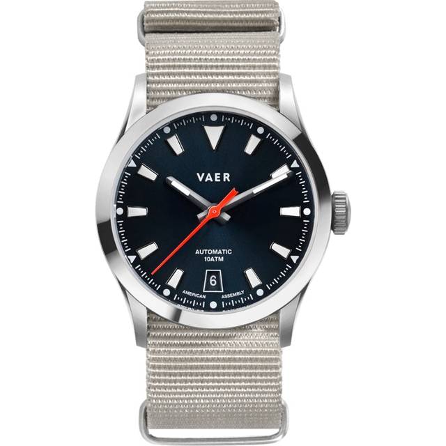 A3 Atlas - Navy USA Auto 36mm - FKM Ocean Strap - Navy ($40 Value) / Single Pass - Sand (+$0)