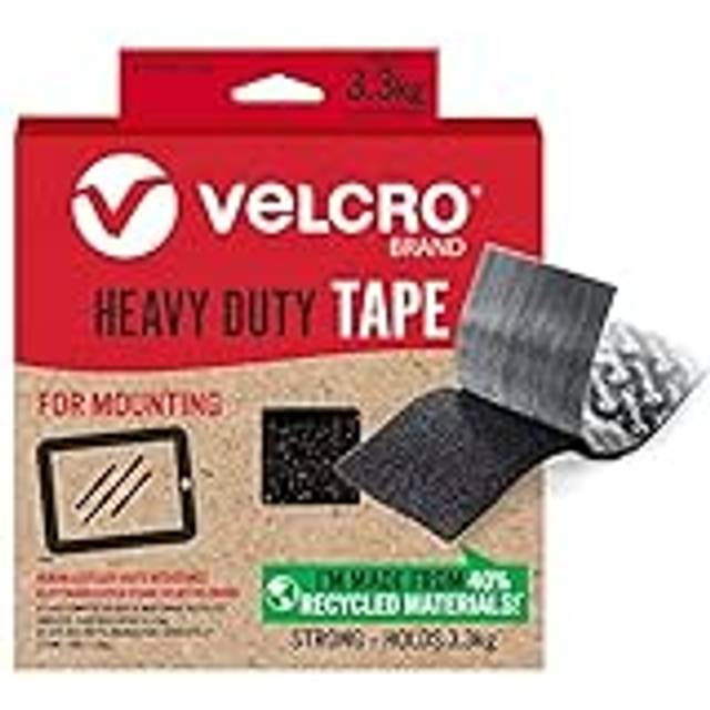 Brand | Eco Heavy Duty Tape | Cut-to-Length Industrial Extra Strong Double Sided Hook & Loop Self Adhesive Tape Perfect for Room DÃ©cor & Home, Office