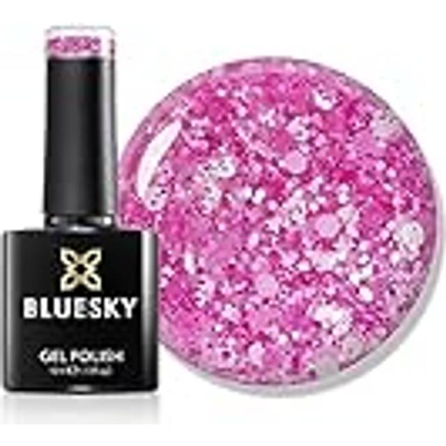 Bluesky gel polish – glitter neon 10 het rosa