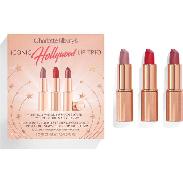 Charlotte tilbury iconic hollywood lip trio brand & boxed