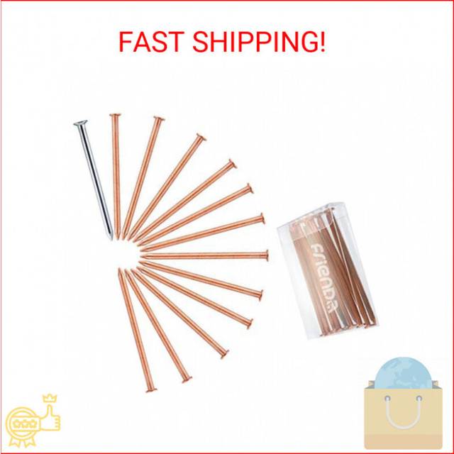 4 Inch (100mm) 12 Pieces Long Copper Nails for Tree Killing, Stump Removal with 1 Piece 4 Inch Steel Nails, Storage Box