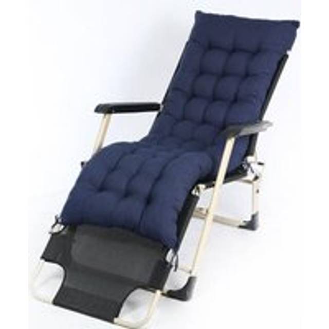 Sun Lounger Cushion Pad for Garden Recliner Chair - Blue - One Size