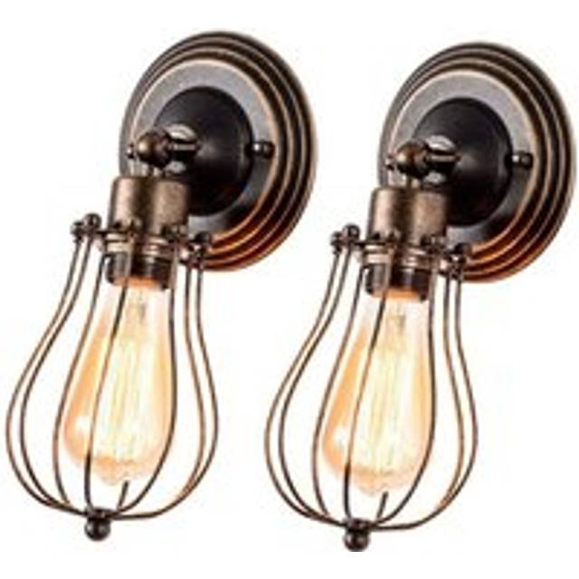 Stoex - 2 Pack Retro Wall Light Industrial Vintage Wall Lights Metal Wall Sconces For Indoor Home Loft