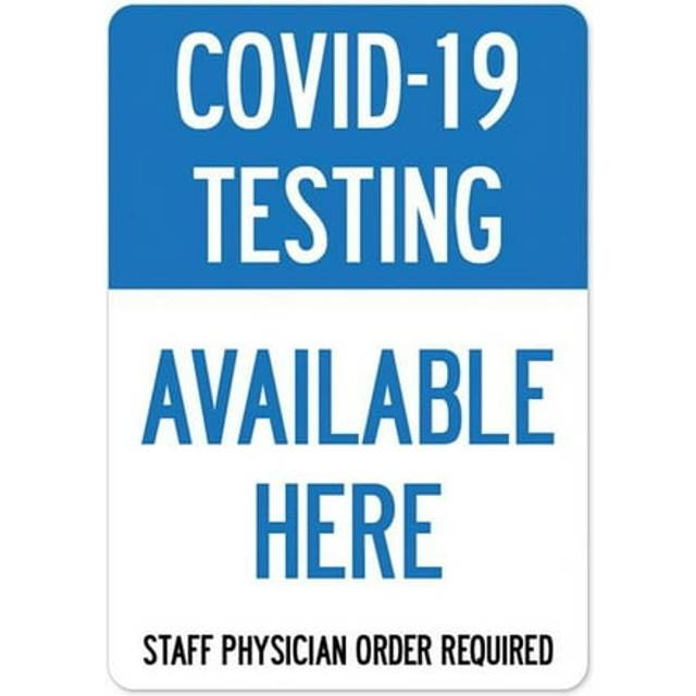 SignMission OS-NS-D-3648-25483 Public Safety Sign - Covid-19 Testing Available Here