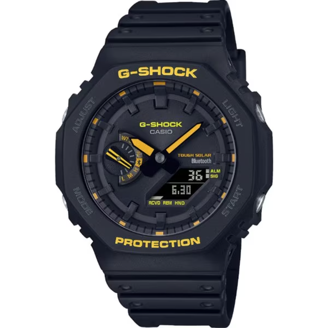 Casio g-shock ga-b2100cy-1ajf caution yellow limited men watch black resin band