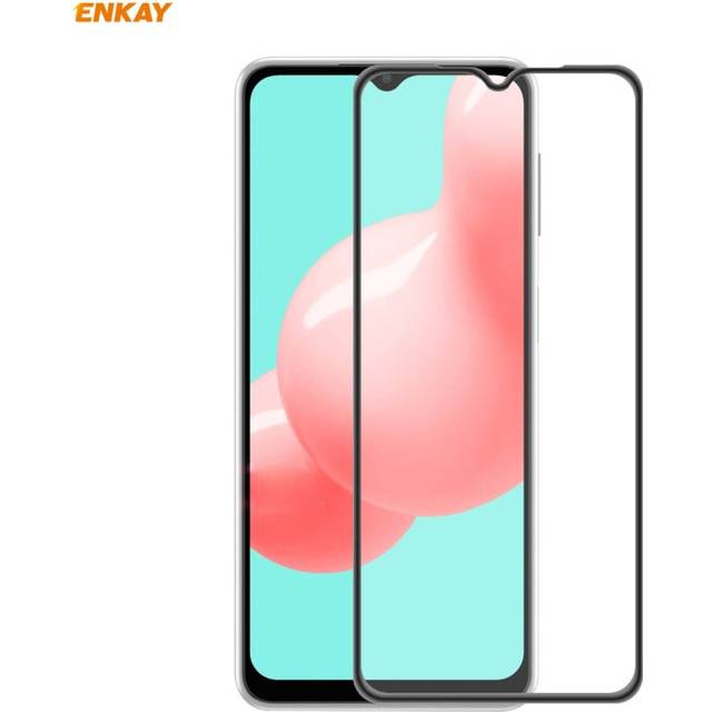 For Samsung Galaxy A32 5G / M12 / A12 ENKAY Hat-Prince Anti-drop Full Glue Tempered Glass Full Screen Film Anti-fall Protector