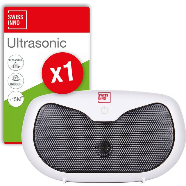 SWISSINNO Battery Ultrasonic Rodent Repeller 20 m?: Repels Mice, Rats, Martens and other rodents with Powerfull Ultrasound, for Indoor use. x 1