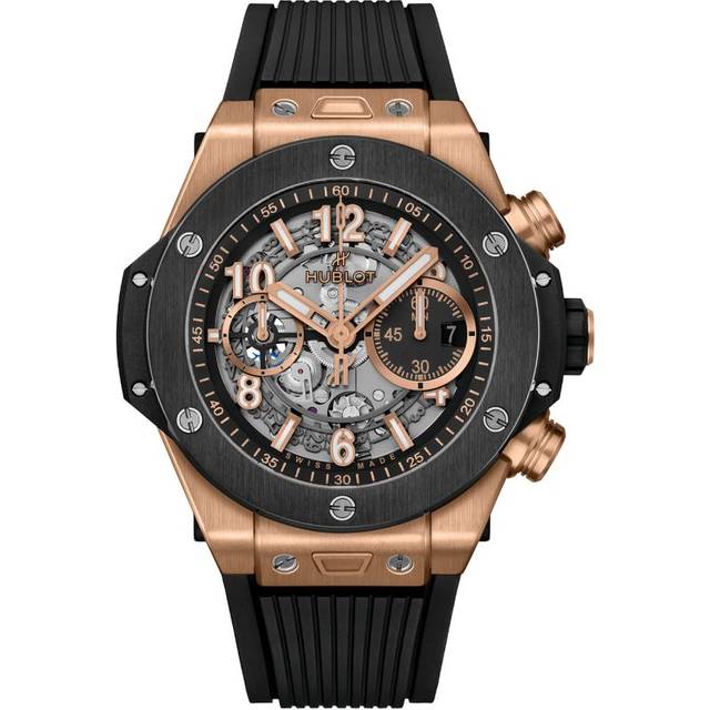 Hublot King Gold and Ceramic Big Bang Unico Watch - Black - 44mm
