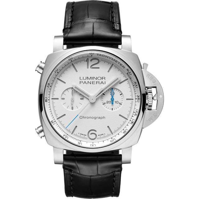 Panerai Stainless Steel Luminor Chrono Watch - White - 44mm