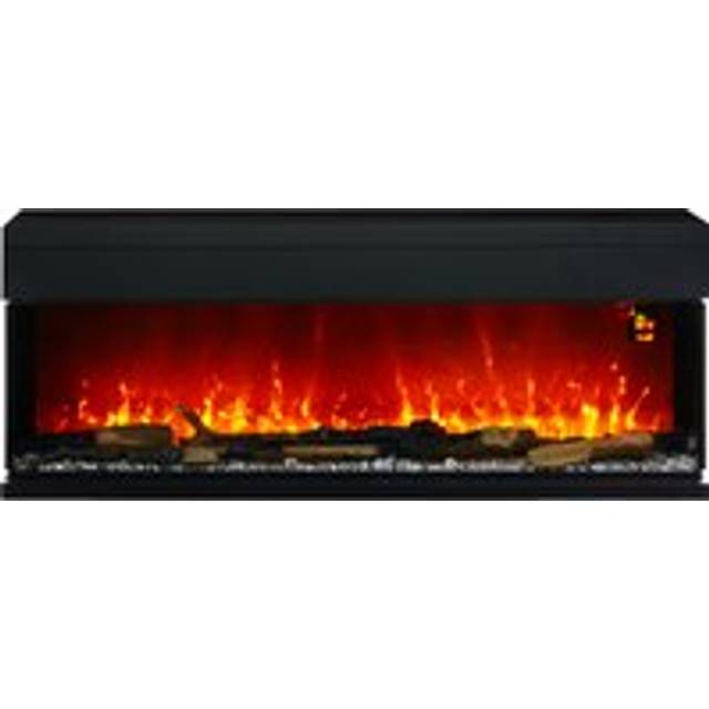 Homcom 60inch/ 152cm Media Electric Fireplace Wall Mounted, Recessed, Insert, Freestanding, Glass Electric Fire With Adjustable Led Flame Effect, Log,