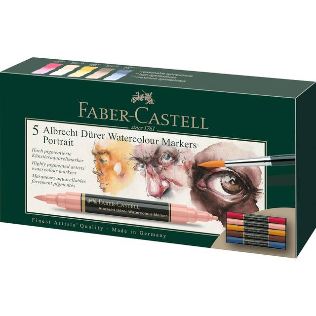 Faber-Castell Watercolour Marker Albrecht Dürer Wallet of 5 Portrait - Assorted