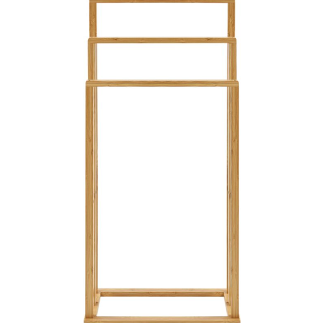 Beliani Towel Stand Tupelo Bamboo Wood Light Brown