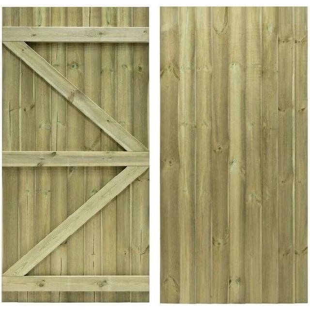 Premier Garden Supplies - Premier 6ft Feather Edge 135cm Wide Fully Framed Flat Top Gate