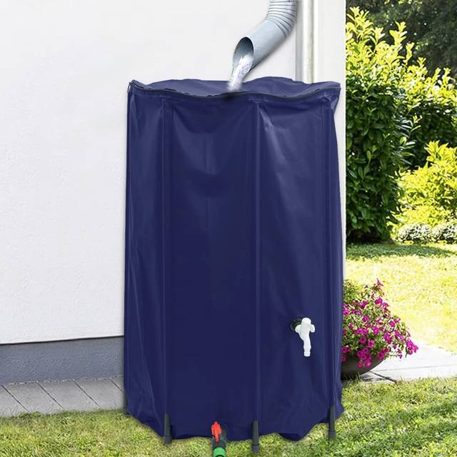 vidaXL Vattentank med kran vikbar 500 L PVC