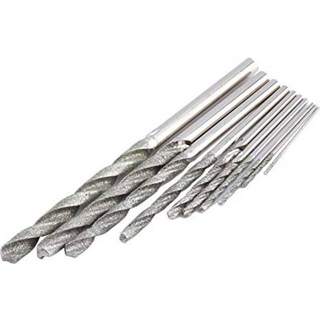 10Pcs DMD Diamond Tipped Drill Bit Set Twist Drill Bits For Glass Tile Stone 0077