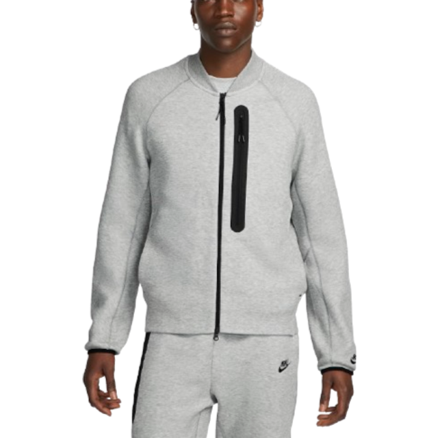 Nike – Tech – Grå sweatshirt i fleece-Svart/a