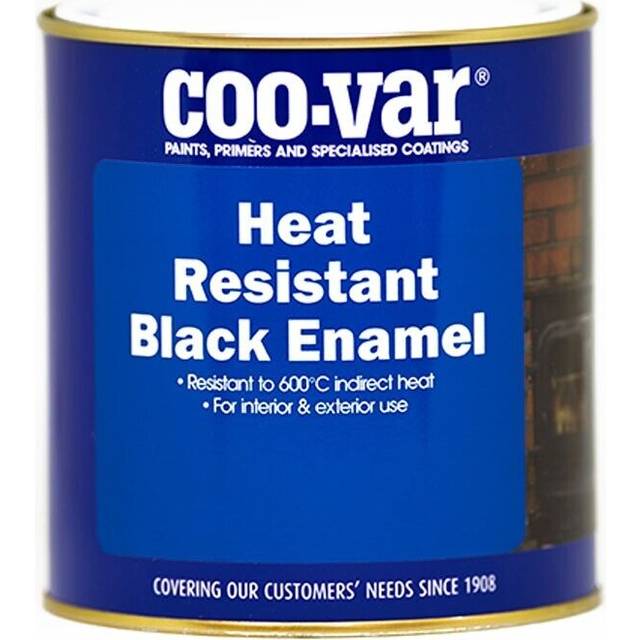 Coo-Var Heat Resistant Satin Enamel Black 500 ml