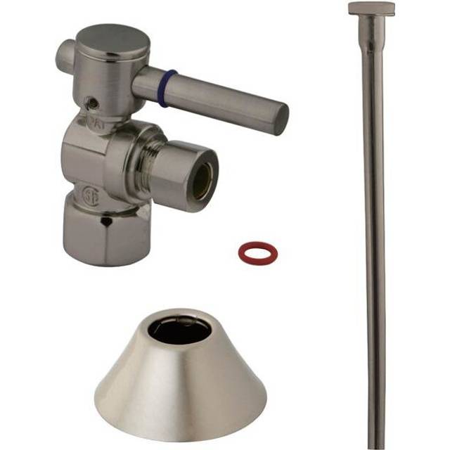 Comtemporary Plumbing Toilet Trim Kit & Metal Lever Handle Satin Nickel
