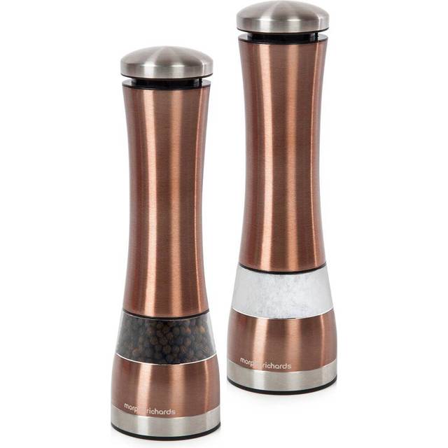 Morphy Richards 974220 Accents Electronic Salt and Pepper Mill Set, Stainless Steel, Black