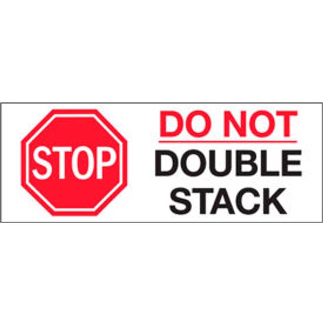 Partners Brand DL7012 3 x 8 in. Stop Do Not Double Stack Labels