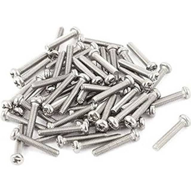 M2.5 x 14mm 304 Stainless Steel Cross head Phillips Pan Head Screws Bolt 60pcs