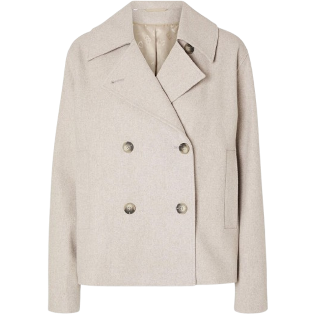 SELECTED FEMME kort jacka dubbelknäppt, sand, 42