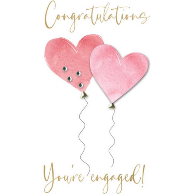 Congratulations You're Engaged Love Blooms! Hand-Finished Engagement Card