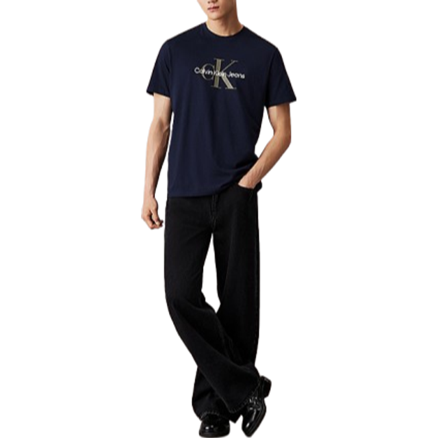 Calvin Klein Jeans Hero Monogram T Shirt Navy