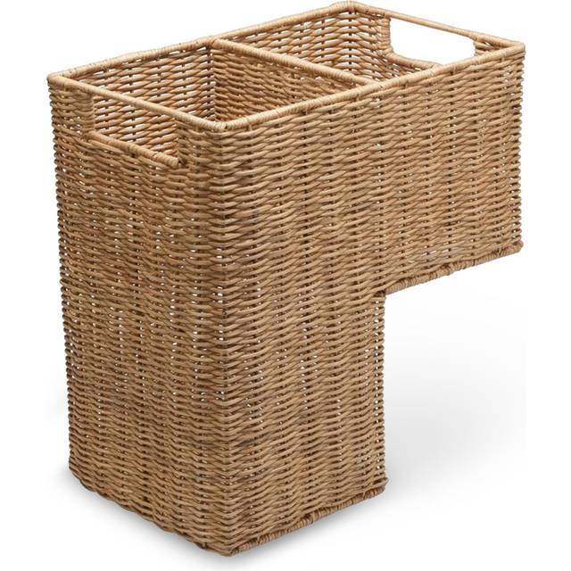 KOUBOO Wicker Step Basket  Natural  Rectangular  15 x 9.5 x 15.75 in