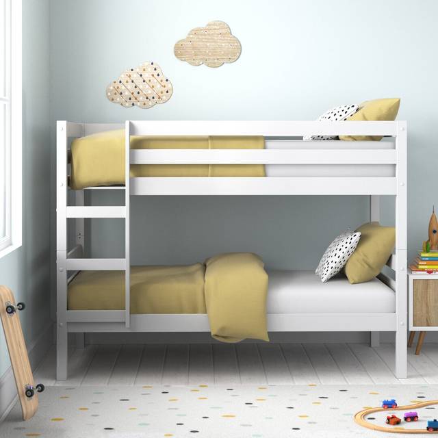 Scoggins Single (3') Solid Wood Standard Bunk Bed - Surf White