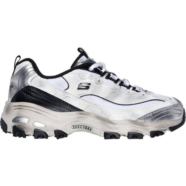 Skechers kvinnors D'Lites sneakers, vit, 4 UK, Vitt, 37 EU