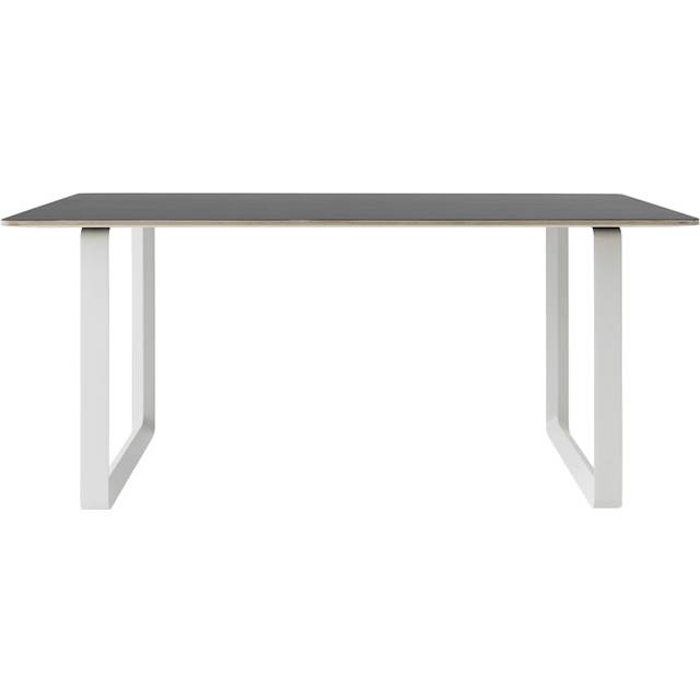 Muuto 70/70 matbord 170x85 cm Black linoleum-Plywood-White - Svart