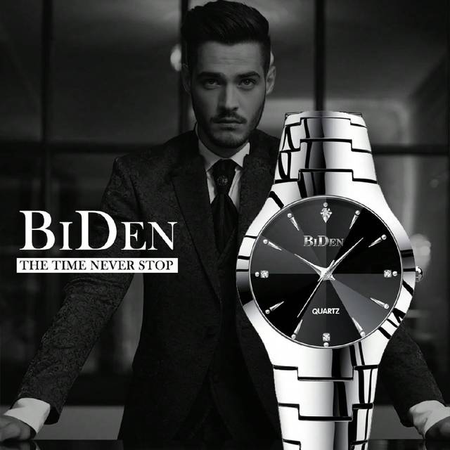 BIDEN 1pc Men&#39;s Watch, Fashionable Classic Quartz Watch, Waterproof, Perfect Gift For Men&#39;s Watch, Free Chain Link Remover+Box