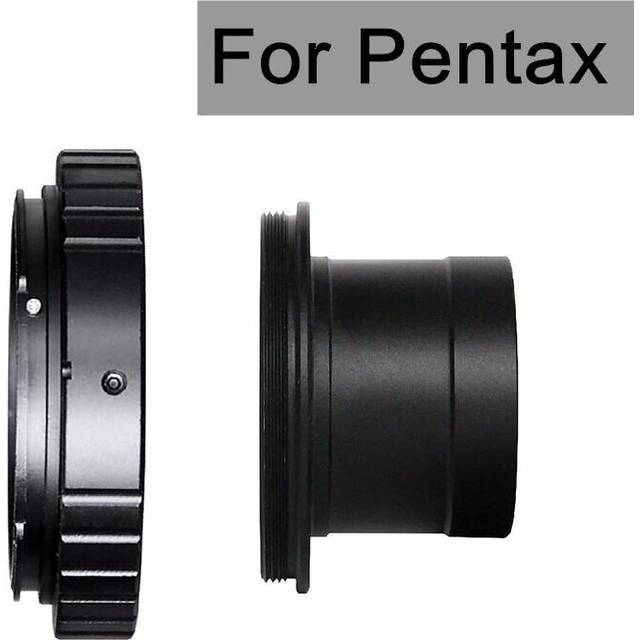 "(2in1 for Pentax PK) 1.25"" T-mount Metal Telescope Adapter and Canon EOS Nikon Sony SLR/DSLR Cameras T-ring Astronomical Telescope Photography"