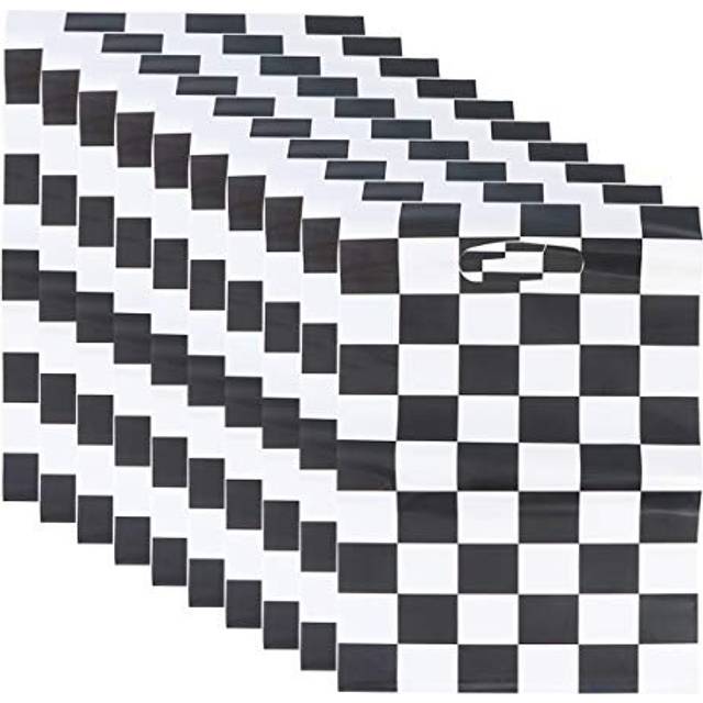 50pcs Gift Bags Racing Car Theme Plastic Shopping Bags Gift Pouch Tote Bags Present Bags for Package Wrapping Wedding