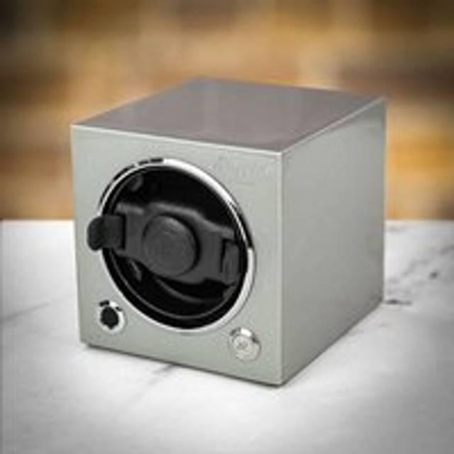 Rapport London Single Watch Winder - Platinum Silver - can be Engraved or Personalised