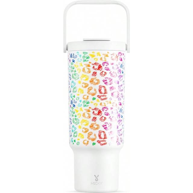 Meoky Meoky 40oz Handle Cup, Vacuum Insulated Water Bottle, Insulated Cup, Tumbler With Handle , Leakproof Lid And Straw, Insulated Coffee Mug Stainless Ste