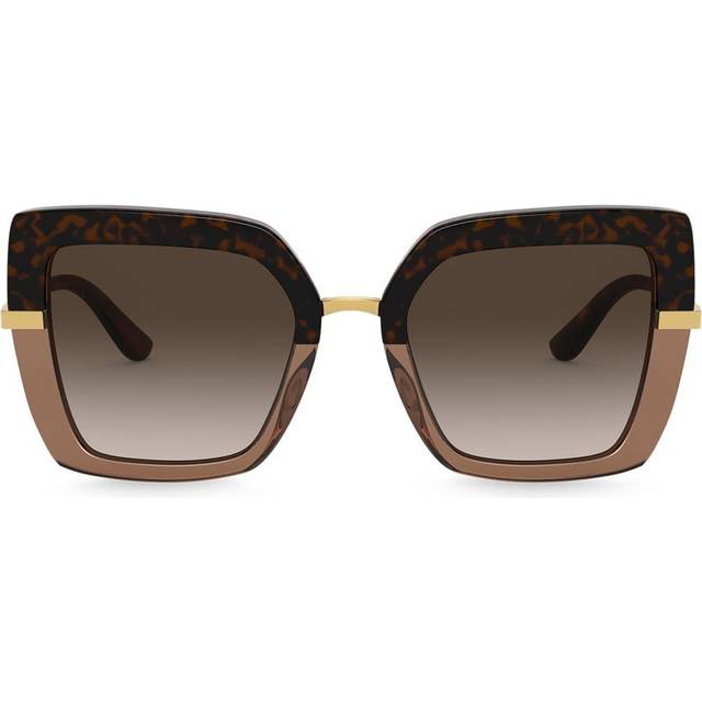 Dolce & Gabbana Eyewear - Half Print oversize-frame sunglasses - women - Acetate - 52 - Green