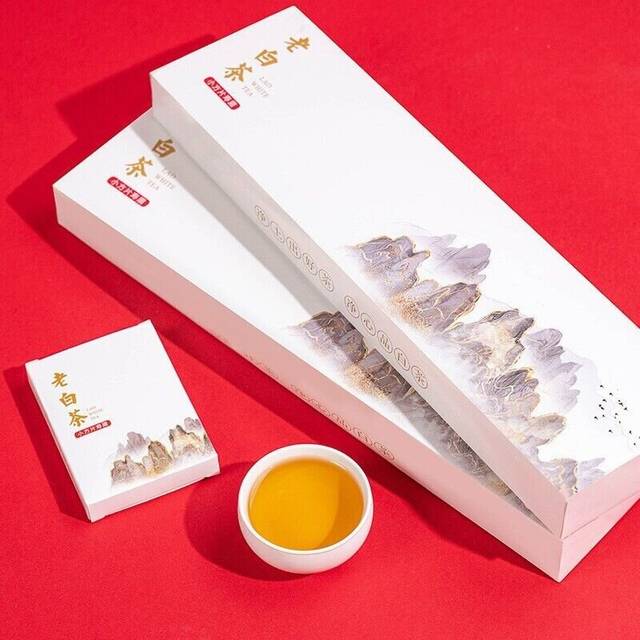 (white tea 150g?10 packs?) Chen Pi White Tea Fuding Old White Tea Small Square Tablet Tea Gift Set 150g