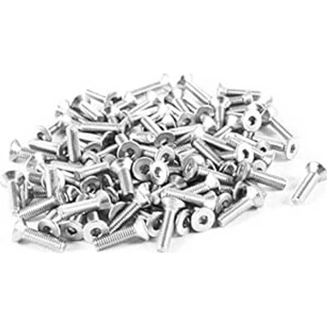 100pcs 304HC Stainless Steel Hex Countersunk Flat Bolts Screws M3x12mm