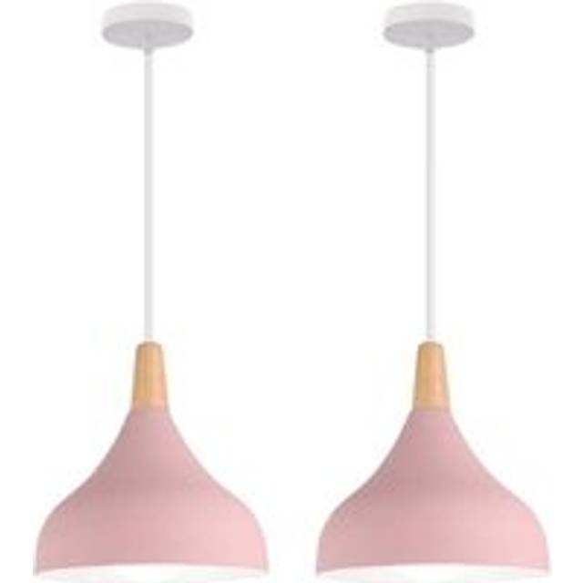 Nordic Modern Chandelier Minimalist Pendant Light Pink Creative Pendant Lights Indoor Pendant Light For Bedroom Bar Cafe Kitchen Office E27 (2PCS)