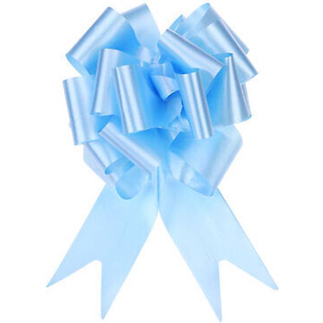10pcs 5 inch large pull bow gift wrapping ribbon light blue for christmas bow