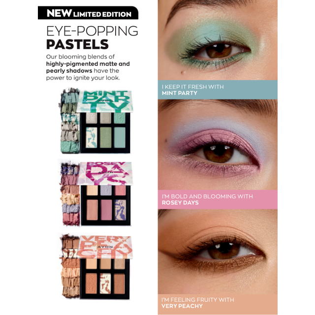 Avon Ultra Colour Eyeshadow Palette - Rosey Days, 6 Colours
