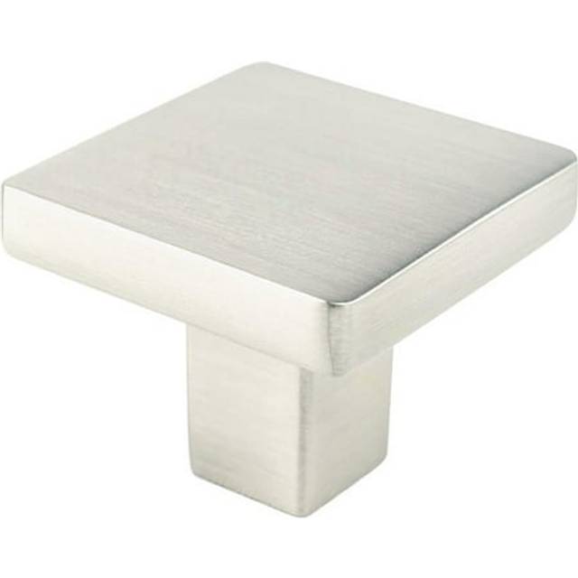 1.125 in. Contemporary Advantage One Square Knob, Brushed Nickel