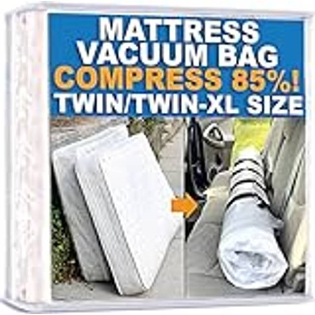 Mattress Vacuum Bag  Sealable Bag for Memory Foam or Inner Spring Mattresses  compression and Storage for Moving and Returns  Leakproof Valve and Doub