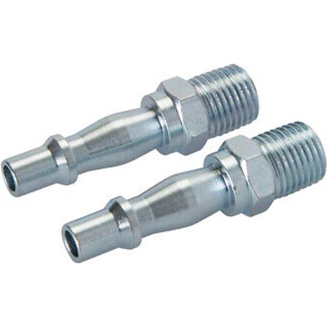 Silverline Air Line Bayonet Male Thread Coupler 2pk 1/4" BSP