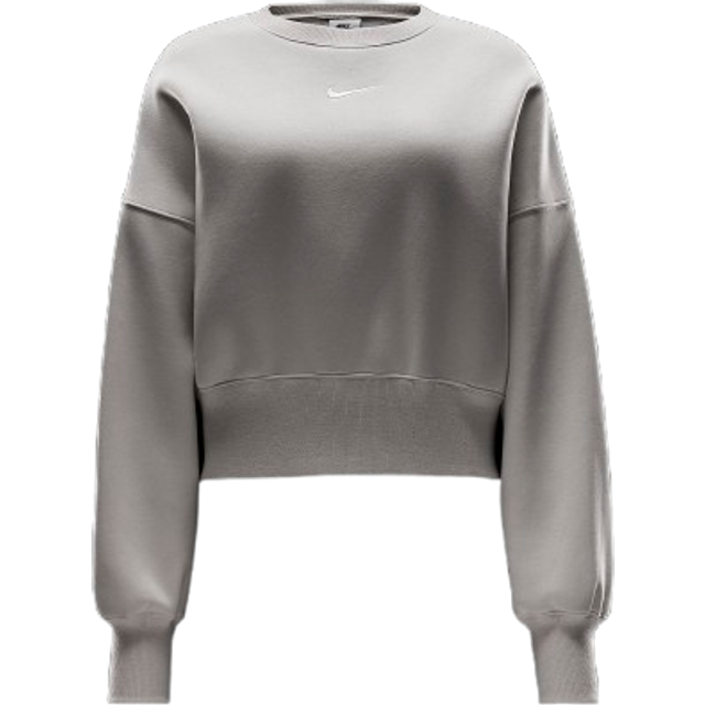 Nike Womens Phoenix Oversize Fleece Sweatshirt - Grey - Size XL