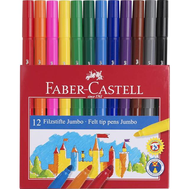 Tuschpennor Jumbo 12-p, Faber-Castell