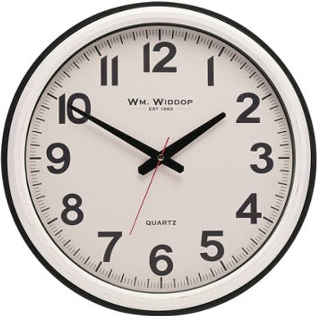 Widdop Office Style Wall Clock - White