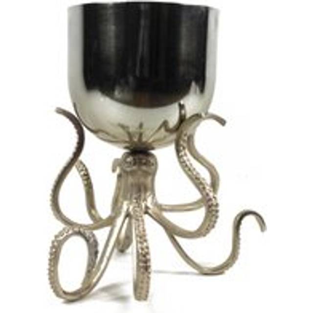 28cm Silver Metal Octopus Bowl Style Planter